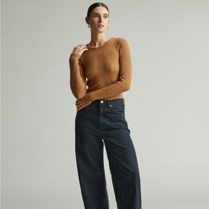 The Cozy-Rib Long-Sleeve Tee
 in Cappuccino